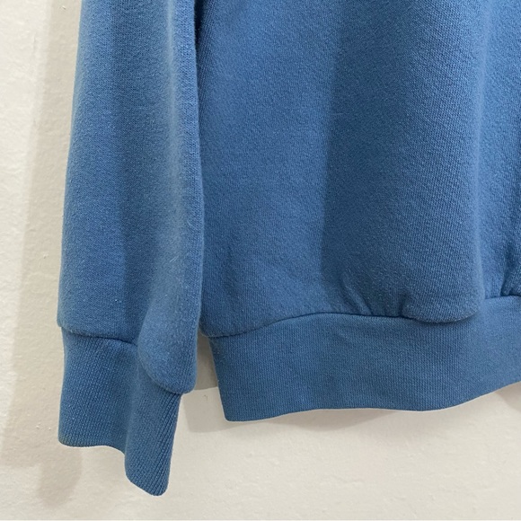 Artisans Women’s L Vintage Blue Pink Hummingbird Crewneck Sweater Pullover - Picture 6 of 6